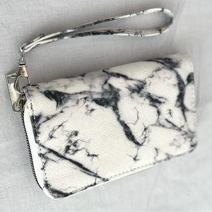 Marble print wristlet